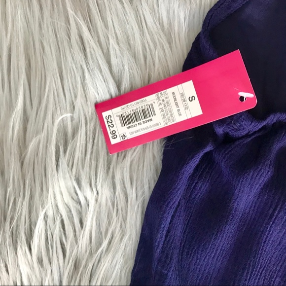 Xhilaration Embellished Romper in Blue size Small - Picture 4 of 7